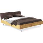 Braune Gesteppte Moderne Möbel-Eins Bio Betten-Kopfteile matt aus Fichte gepolstert 140x200 