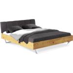 Anthrazitfarbene Gesteppte Moderne Möbel-Eins Bio Betten-Kopfteile matt aus Fichte gepolstert 160x220 