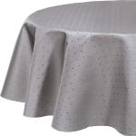 Graue ovale Tischdecken aus Damast 