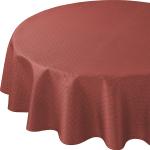 Rote Rautenmuster Curt Bauer ovale Tischdecken aus Damast 