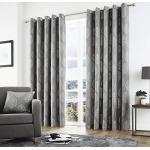 Curtina Curtina - Helsinki - Ready Made Lined Eyelet Curtains - 46" Width x 72" Drop (117 x 183cm) in Graphite Grey