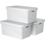 Weiße curver Aufbewahrungsboxen mit Deckel aus Polypropylen mit Deckel 3-teilig 