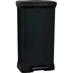 CURVER Mülleimer Deco Bin Metallics, schwarz, aus Kunststoff, geruchssicher, 50 Liter