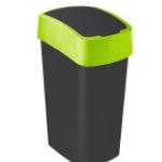 Grüne curver Flip Bin Abfalleimer 50l aus Kunststoff mit Deckel 