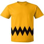 Reduzierte Gelbe Die Peanuts Charlie Brown T-Shirts aus Baumwolle maschinenwaschbar für Herren Größe L 