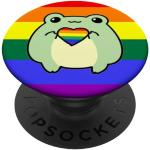 Bunte LGBT Trans Pride Popsockel mit Froschmotiv mit Bildern Wasserdicht für Mädchen 