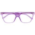 Reduzierte Lavendelfarbene Rechteckige Damenbrillengestelle aus Acetat 