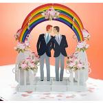 Reduzierte Romantische LGBT Gay Pride Pop-Up-Karten aus Papier 