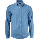 Blaue Shirts mit Tasche aus Baumwolle für Herren Größe 3 XL 
