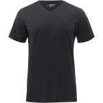 Reduzierte Schwarze V-Ausschnitt T-Shirts aus Baumwolle für Herren Größe XXL 