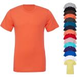 Korallenrote Kurzärmelige T-Shirts aus Baumwolle enganliegend für Herren Größe XS 