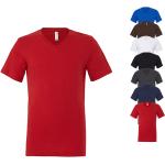 Schwarze V-Ausschnitt T-Shirts aus Baumwolle für Herren Größe M 