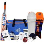 CW SCOREMASTER Hervorragende Qualität Cricket-Set für Herren Erwachsene Cricket-Kit Batsmen Schutzset Schlagausrüstung Club Coaching Kit Komplettes Senior Kit