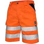 Orange Warnschutzhosen mit Reflektoren für Herren Größe XL Petite 