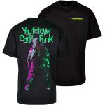 Schwarze Punk Kurzärmelige Cyberpunk 2077 T-Shirts aus Baumwolle für Herren Größe S 
