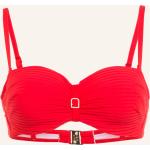 Rote Cyell Bandeau Bikinitops aus Polyamid gepolstert für Damen Größe S für den für den Winter 