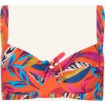 Fuchsiafarbene Cyell Bikini-Tops aus Polyamid mit verstellbaren Trägern für Damen Größe M 