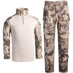 Camouflage Langärmelige Stehkragen Jagdhemden mit Reißverschluss für Herren Größe XL 