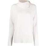 Reduzierte Weiße Langärmelige D.EXTERIOR Rollkragen Kaschmir-Pullover für Damen für den für den Herbst 
