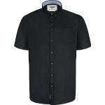 Schwarze Kurzärmelige D555 Herrenjeanshemden aus Denim Größe 8 XL Große Größen 