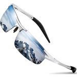 Reduzierte Silberne Sportbrillen polarisiert für Herren 