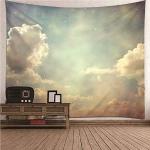 Daesar Tapisserie Wandteppich, Wandteppich Psychedelic 240x220CM Wandbehang Fantasy Himmel Wolken Wall Hanging Hippie Tapestry