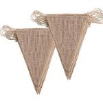 Braune Vintage Dreieckige Wimpelketten 24-teilig 