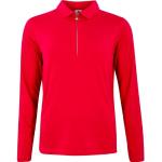 Pinke Langärmelige Daily Sports Langarm-Poloshirts mit Reißverschluss aus Polyester für Damen Größe S 
