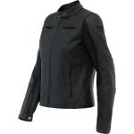 Reduzierte Schwarze Übergangsjacken aus Leder für Damen Größe XL 