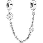 Reduzierte PANDORA Gänseblümchen Beads mit Gänseblümchen-Motiv aus Silber mit Zirkonia für Damen 