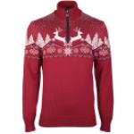 Dale of Norway Dale Christmas Mens Sweater für Herren - Rot Norweger Pullover aus Merinowolle - L