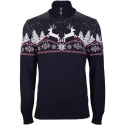 Dale of Norway Dale Christmas Sweater - Pullover - Herren Navy / Off White / Red Rose S
