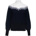 Reduzierte Marineblaue Dale of Norway Strickpullover aus Merino-Wolle für Damen Größe S 