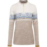 Sandfarbene Streetwear Dale of Norway Strickpullover aus Wolle für Damen Größe L für den für den Herbst 