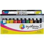Daler Rowney SYSTEM3, Acrylfarben in Premium-Qualität, Studioset 10 x 37ml d129037910 einheitsgröße