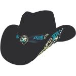 Schwarze Cowboyhüte für Damen 