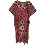 Reduzierte Rosa Afrika-Muster Sommermode aus Baumwolle für Damen Einheitsgröße für den für den Sommer 