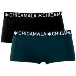 Muchachomalo Damen 2er Pack Boxer Shorts Solid, Black/Blue, M