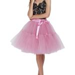 Pinke Casual Festliche Röcke aus Tüll für Damen Übergrößen für Partys für den für den Sommer 