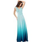 Hellblaue Casual Ärmellose Maxi One Shoulder Lange Abendkleider für Damen Übergrößen 