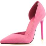 Rosa Spitze Pfennigabsatz High Heels & Stiletto-Pumps aus Veloursleder für Damen Größe 34 