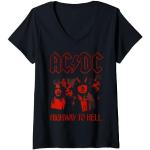 Schwarze AC/DC Damenbandshirts Größe S 