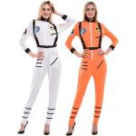 Orange Bestickte Astronauten-Kostüme aus Kunstleder für Damen Größe XL 
