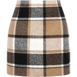 Hellgraue Vintage Mini High Waist Röcke & Taillenröcke für Damen Größe XXL für Partys für den für den Herbst 