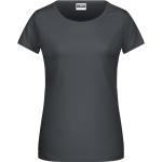 Anthrazitfarbene James & Nicholson T-Shirts für Damen Größe L 