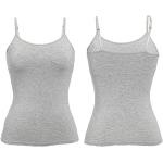 Graue Rundhals-Ausschnitt BH-Hemden aus Viskose für Damen Größe XXL für den für den Sommer 
