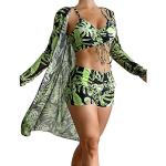 Mintgrüne Animal-Print Elegante Push Up Bikinis mit Leopard-Motiv für Damen Größe XL Große Größen für den für den Sommer 