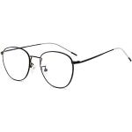 Reduzierte Schwarze Runde Brillenfassungen Blaulichtschutz für Damen 
