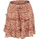 Rote Gepunktete Boho High Waist Röcke & Taillenröcke mit Rüschen für Damen Größe 9 XL für den für den Frühling 