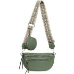Mintgrüne Bodybags aus Kunstleder mit Handyfach für Damen 